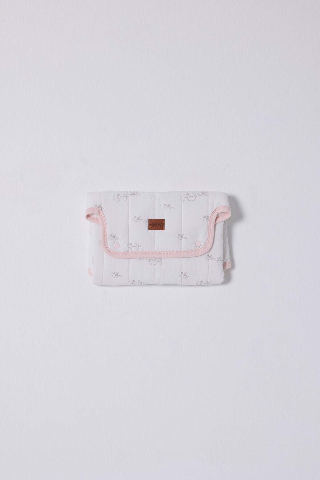 U.S. Polo Assn. Kız Bebek Pigment Baskılı Yazlık Regular Fit Beyaz Alt Değiştirme Minderi USB2352-C-V1