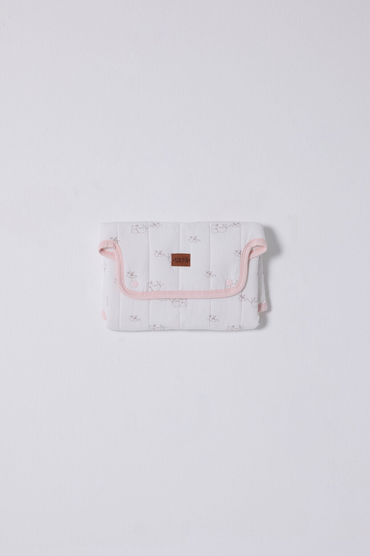 U.S. Polo Assn. Kız Bebek Pigment Baskılı Yazlık Regular Fit Beyaz Alt Değiştirme Minderi USB2352-C-V1