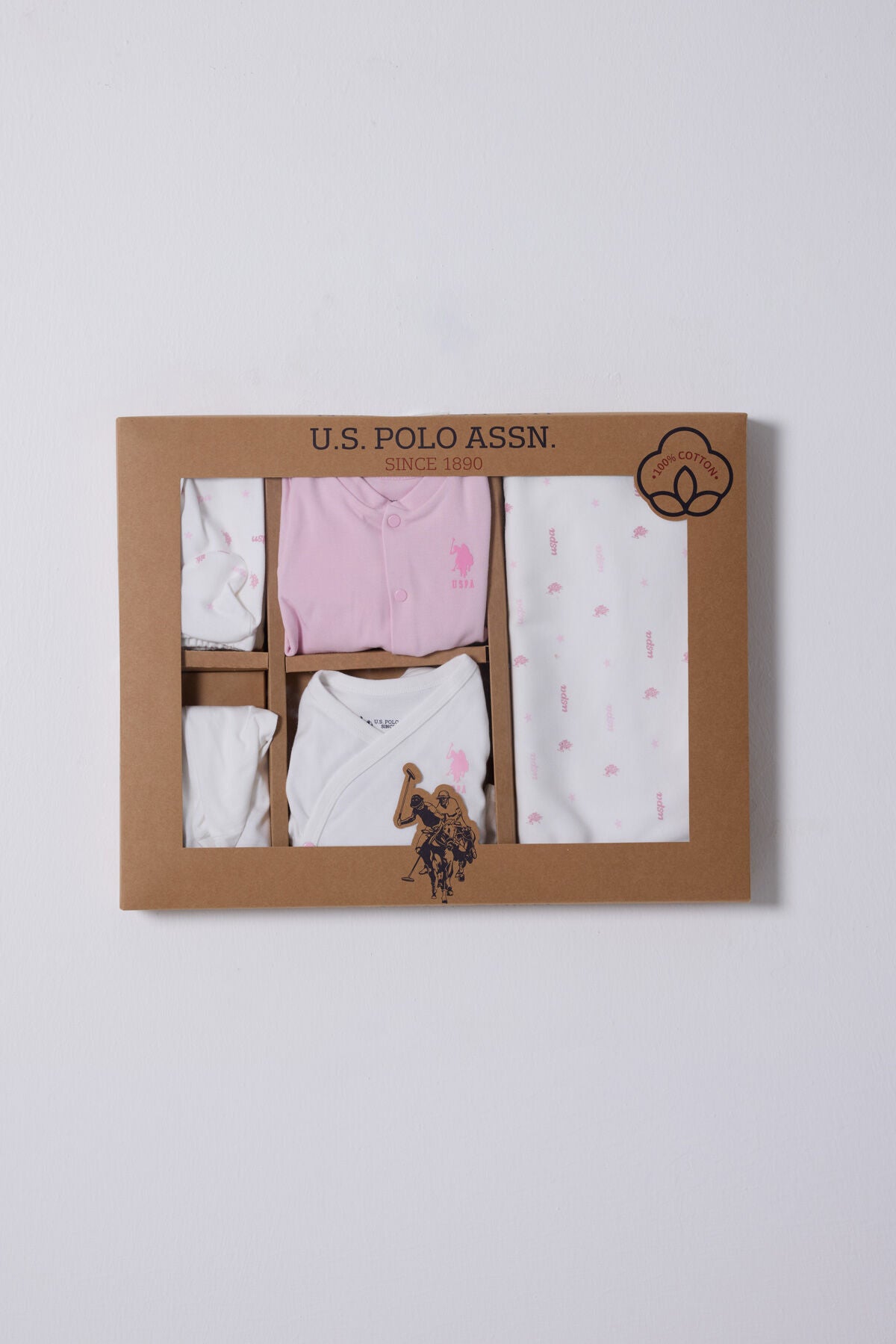 U.S. Polo Assn. Kız Bebek Bisiklet Yaka Pigment Baskılı Yazlık Regular Fit Beyaz Hastane Çıkışı USB2357-C-V1 Ürün ikincil görseli