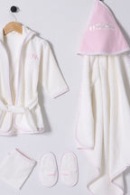U.S.POLO ASSN.KIZ BEBEK 4'LÜ BORNOZ SETİ