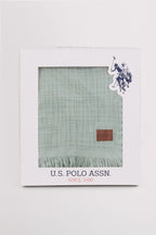 U.S. Polo Assn. Kız Bebek Pigment Baskılı Yazlık Regular Fit Yeşil Battaniye USB2500-C-V3