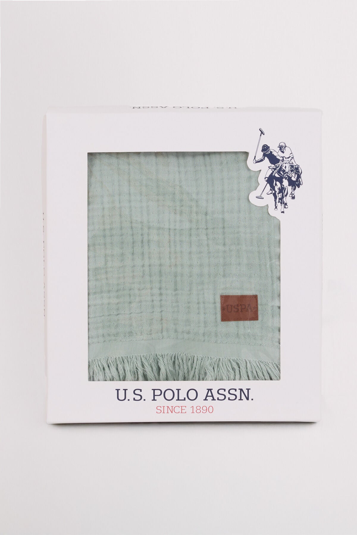 U.S. Polo Assn. Kız Bebek Pigment Baskılı Yazlık Regular Fit Yeşil Battaniye USB2500-C-V3