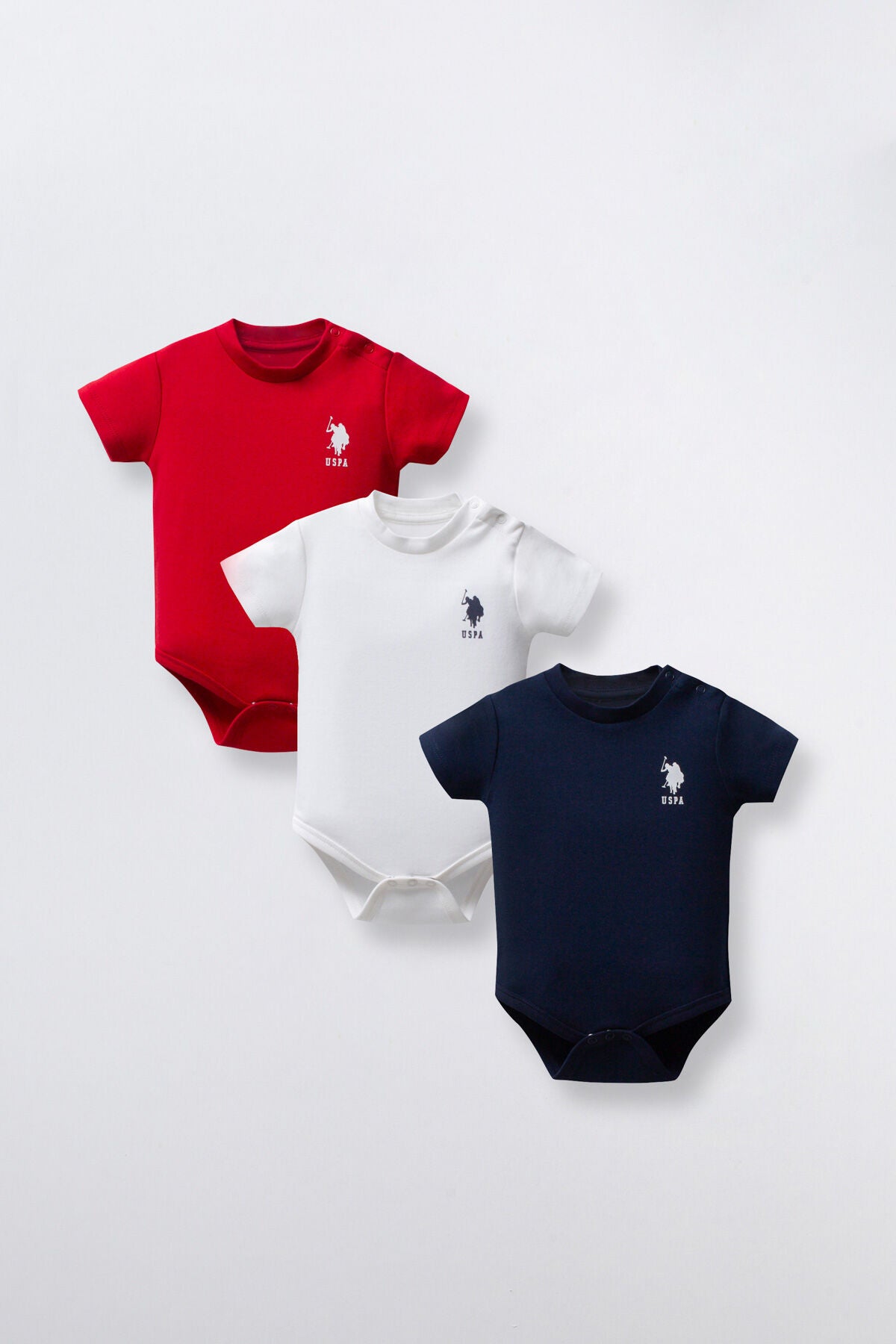 U.S. Polo Assn. Erkek Bebek Bisiklet Yaka Pigment Baskılı Yazlık Regular Fit Kahverengi Badi Zıbın USB2324-C-V2 Ürün ana görseli