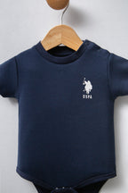U.S. Polo Assn. Erkek Bebek Bisiklet Yaka Pigment Baskılı Yazlık Regular Fit Kahverengi Badi Zıbın USB2324-C-V2