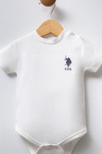 U.S. Polo Assn. Erkek Bebek Bisiklet Yaka Pigment Baskılı Yazlık Regular Fit Kahverengi Badi Zıbın USB2324-C-V2
