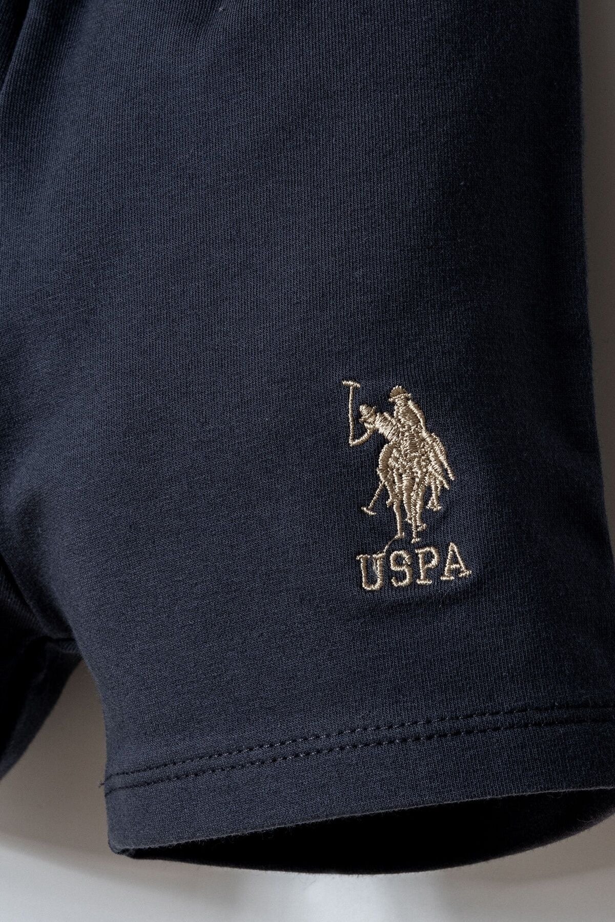 U.S. Polo Assn. Erkek Bebek Bisiklet Yaka Nakışlı Yazlık Regular Fit Beyaz Bebek Takımı USB2864-C-V1