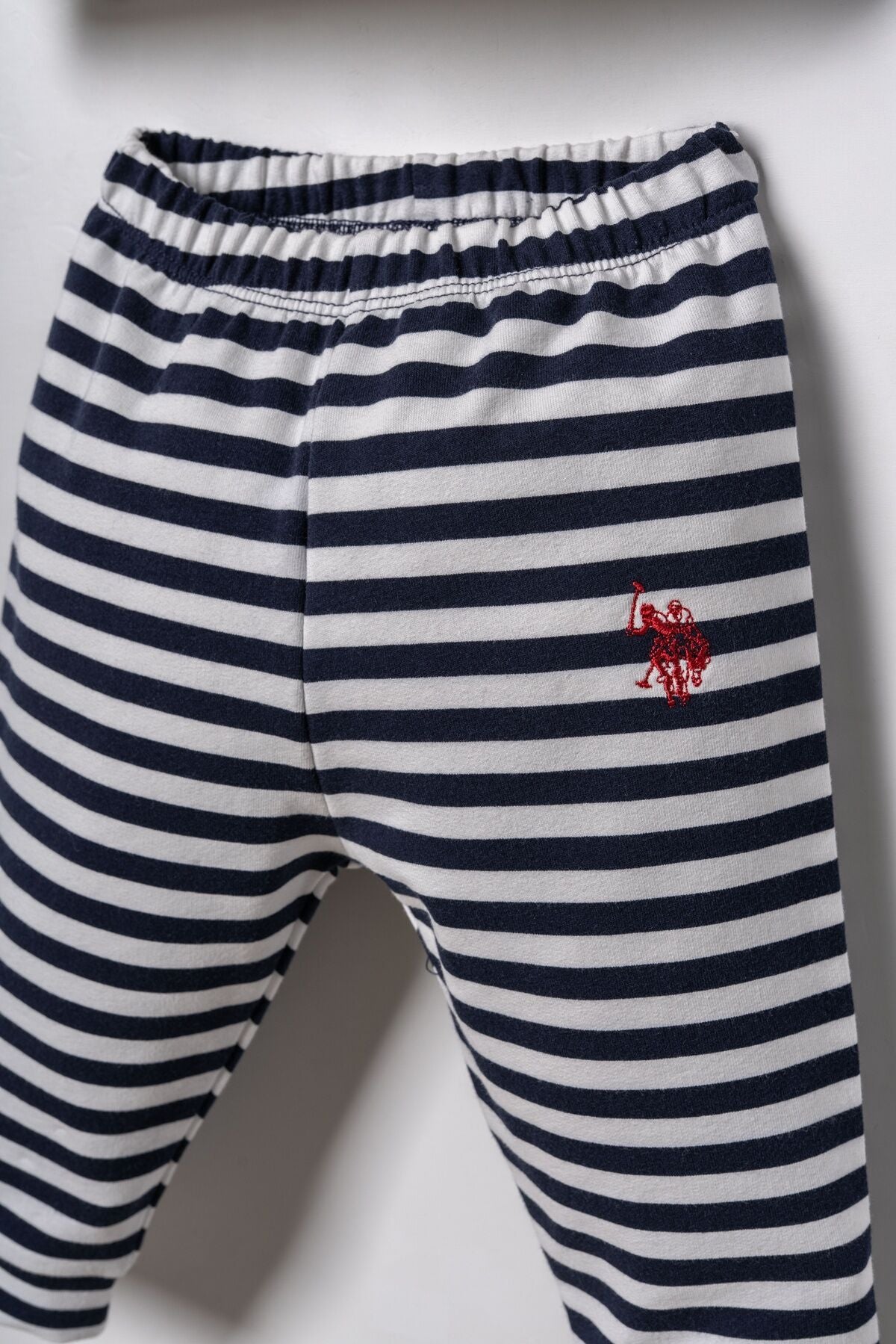 U.S. Polo Assn. Erkek Bebek Baskılı Beyaz Uzun Kol Pijama Takım USB3162-C-V1
