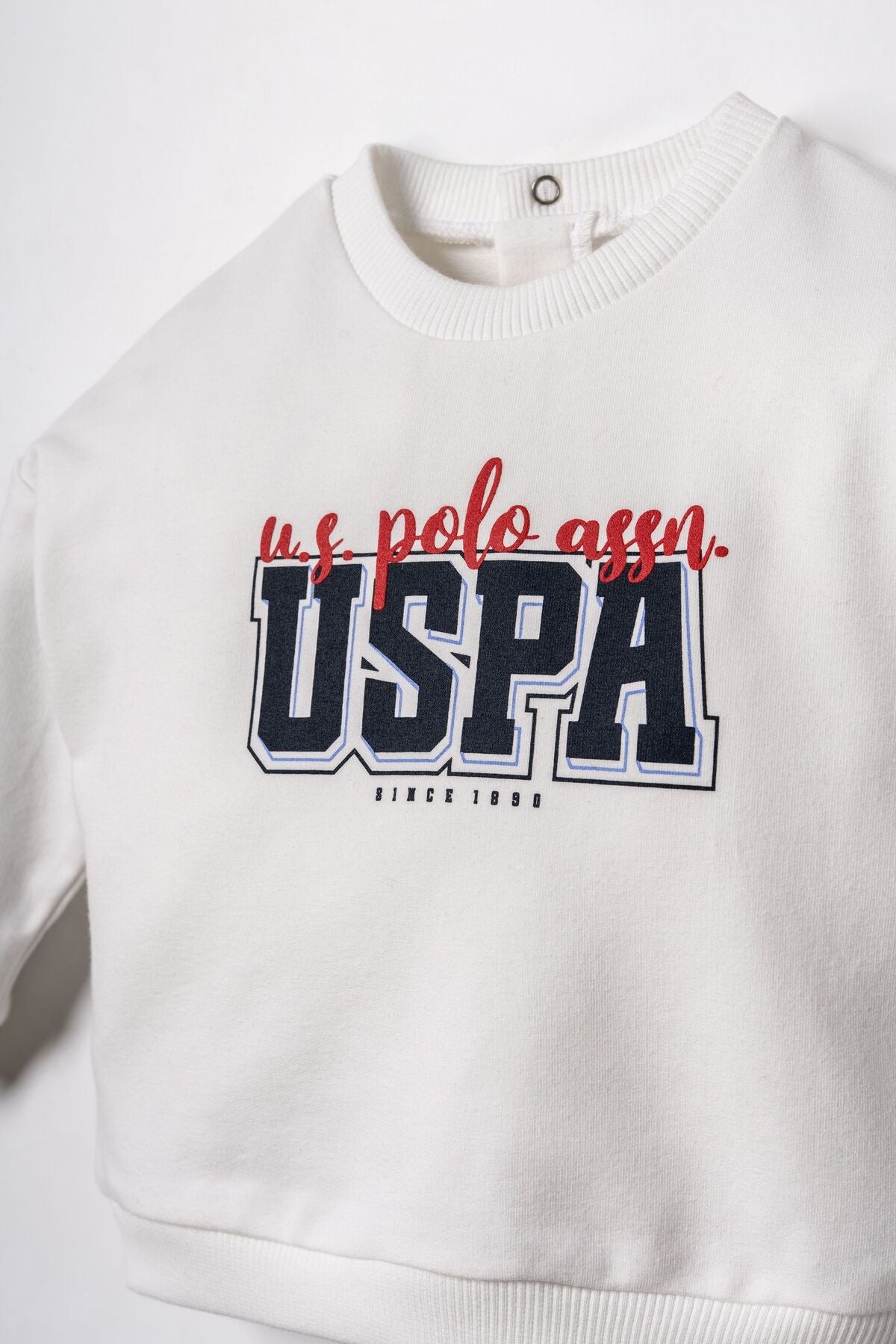U.S. Polo Assn. Erkek Bebek Baskılı Beyaz Uzun Kol Pijama Takım USB3162-C-V1