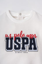 U.S. Polo Assn. Erkek Bebek Baskılı Beyaz Uzun Kol Pijama Takım USB3162-C-V1