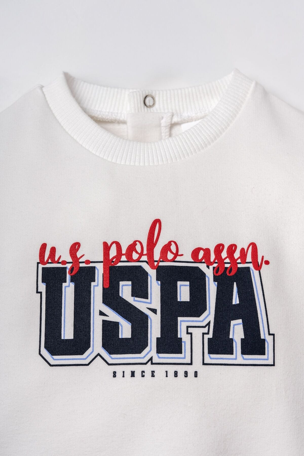 U.S. Polo Assn. Erkek Bebek Baskılı Beyaz Uzun Kol Pijama Takım USB3162-C-V1