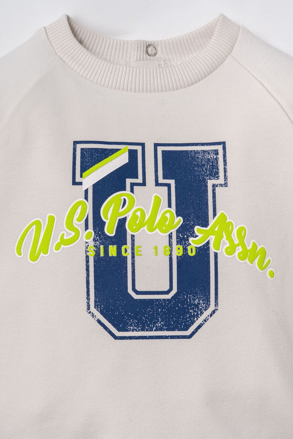 U.S. Polo Assn. Erkek Bebek Baskılı Beyaz Uzun Kol Pijama Takım USB3165-C-V2
