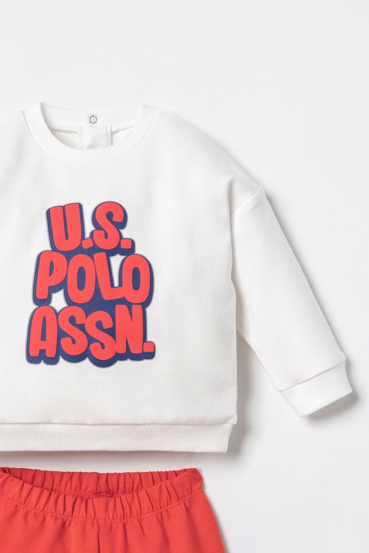 U.S. Polo Assn. Erkek Bebek Baskılı Beyaz Uzun Kol Pijama Takım USB3173-C-V1 Ürün ikincil görseli