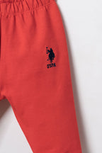 U.S. Polo Assn. Erkek Bebek Baskılı Beyaz Uzun Kol Pijama Takım USB3173-C-V1