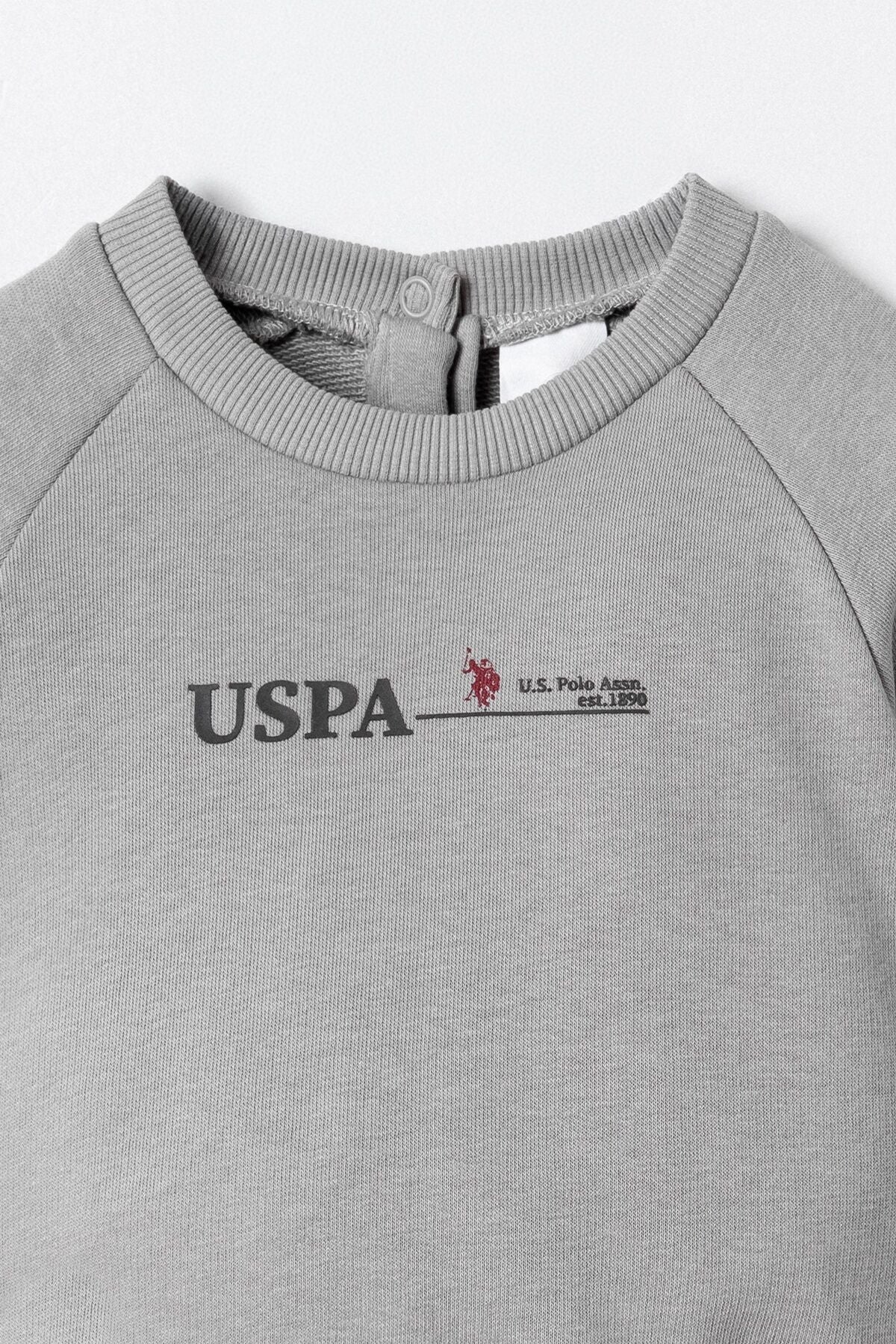U.S. Polo Assn. Erkek Bebek Baskılı Gri Uzun Kol Pijama Takım USB3155-C-V1 Ürün ikincil görseli