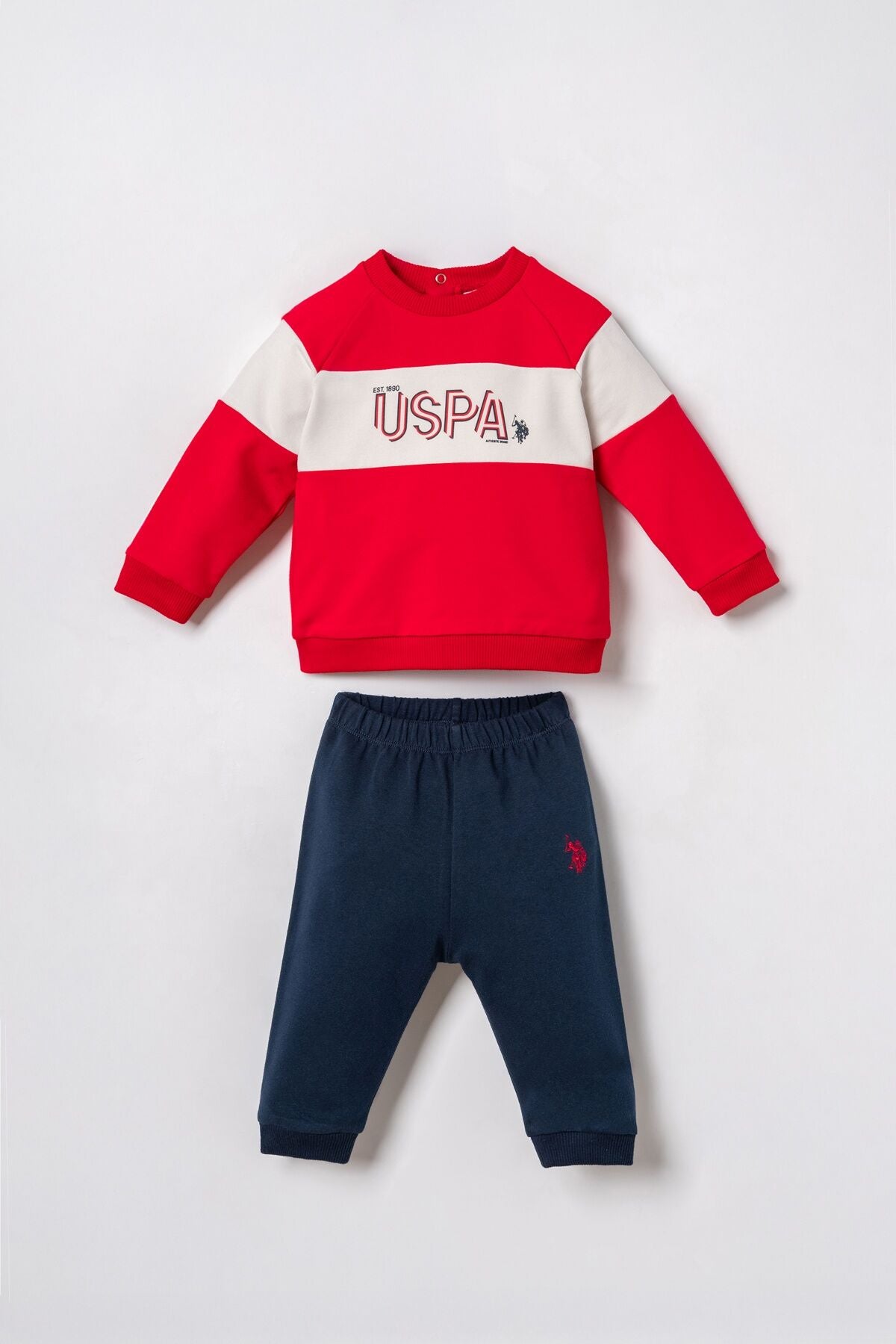 U.S. Polo Assn. Erkek Bebek Baskılı Kırmızı Uzun Kol Pijama Takım USB3175-C-V1 Ürün ana görseli