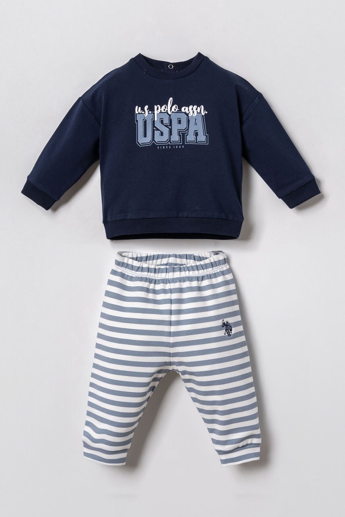 U.S. Polo Assn. Erkek Bebek Baskılı Lacivert Uzun Kol Pijama Takım USB3162-C-V2 Ürün ana görseli