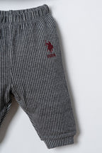 U.S. Polo Assn. Erkek Bebek Baskılı Mor Uzun Kol Pijama Takım USB3153-C-V1