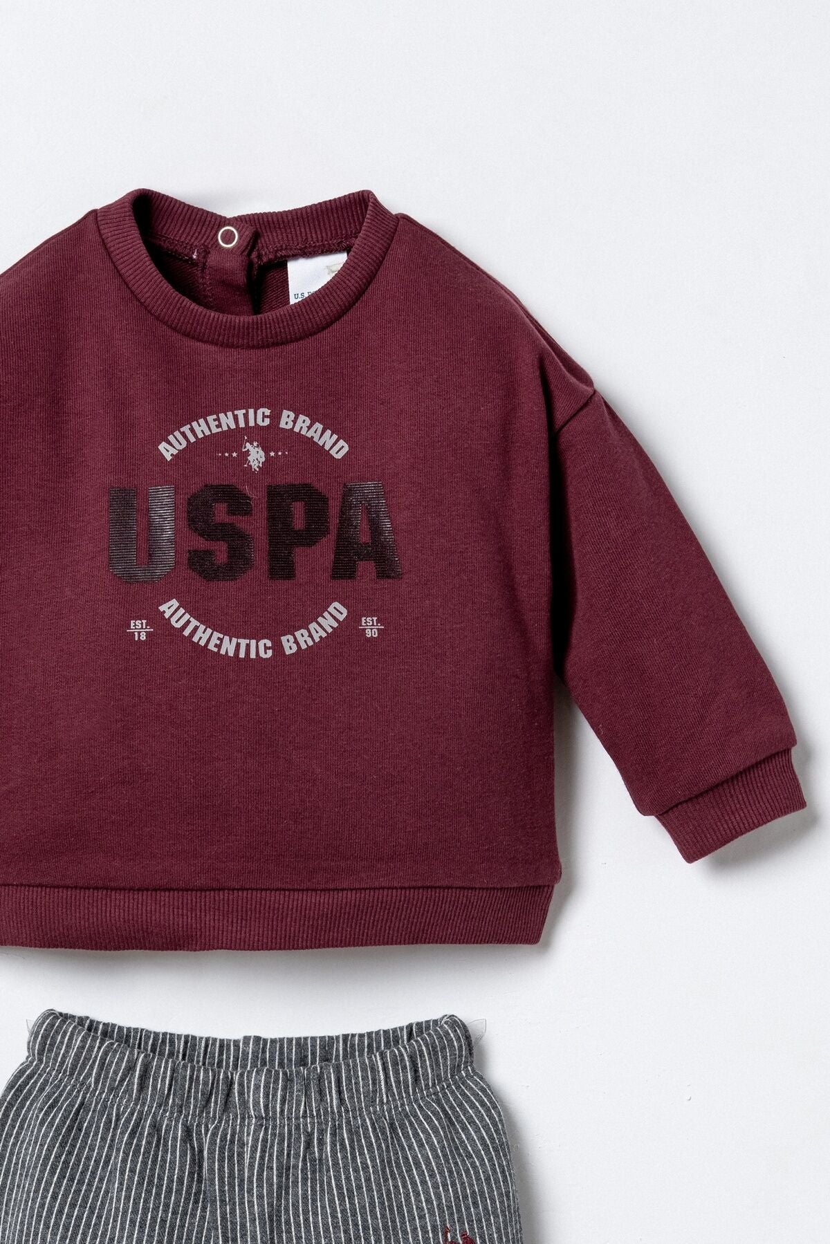 U.S. Polo Assn. Erkek Bebek Baskılı Mor Uzun Kol Pijama Takım USB3153-C-V1 Ürün ikincil görseli
