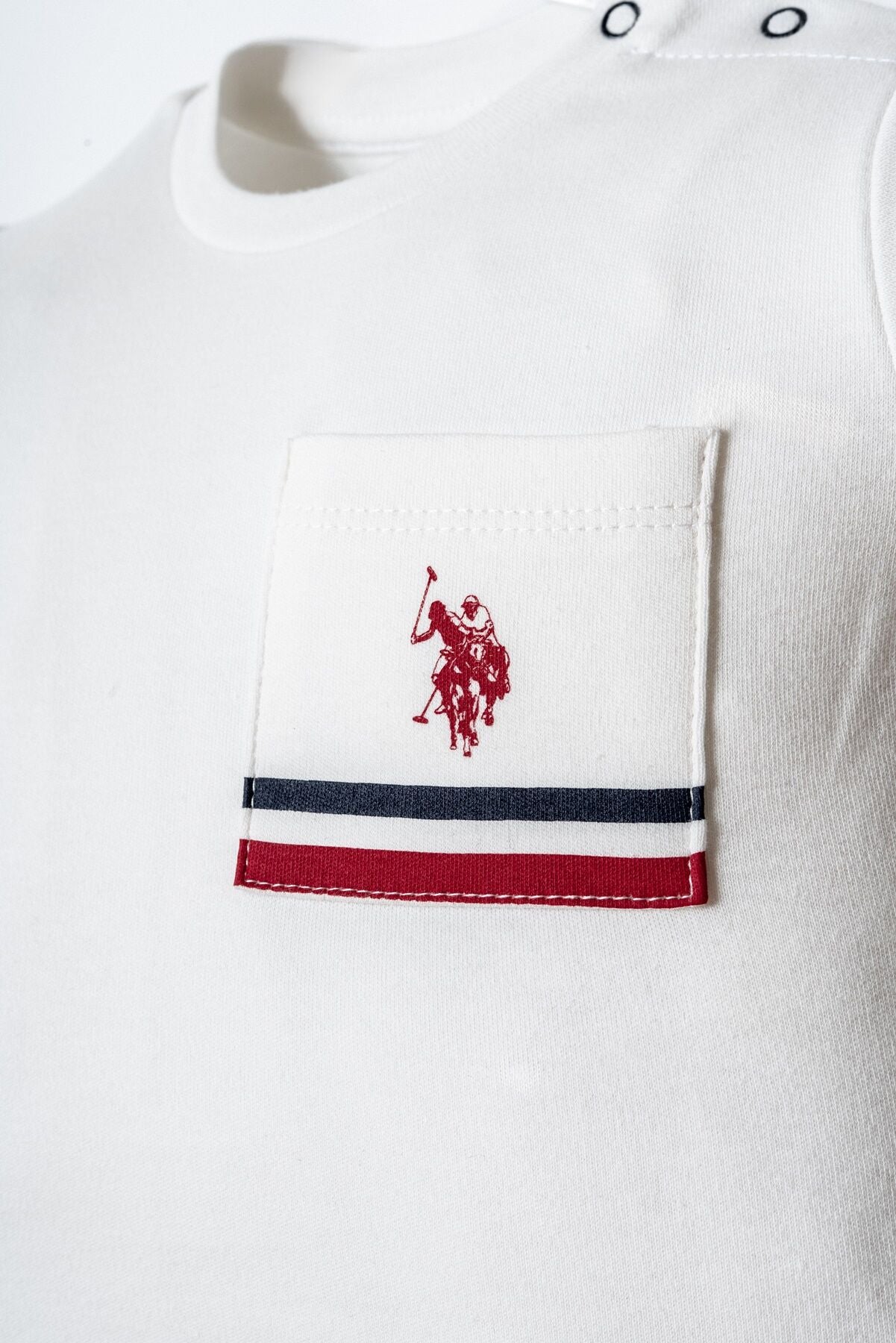 U.S. Polo Assn. Erkek Bebek Bisiklet Yaka Nakışlı Yazlık Regular Fit Kırmızı Bebek Takımı USB2867-C-V1 Ürün ikincil görseli