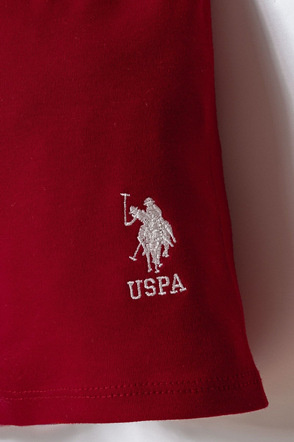 U.S. Polo Assn. Erkek Bebek Bisiklet Yaka Nakışlı Yazlık Regular Fit Kırmızı Bebek Takımı USB2867-C-V1