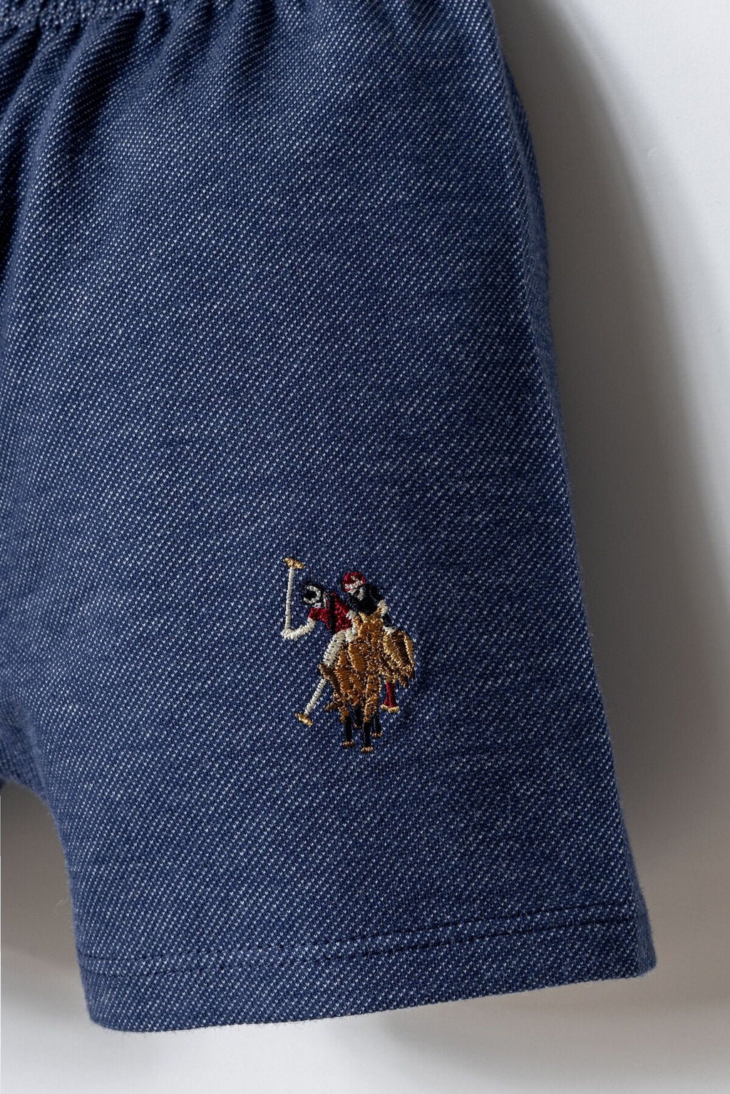 U.S. Polo Assn. Erkek Bebek Polo Yaka Nakışlı Yazlık Regular Fit Beyaz Bebek Takımı USB2888-C-V1