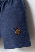 U.S. Polo Assn. Erkek Bebek Polo Yaka Nakışlı Yazlık Regular Fit Beyaz Bebek Takımı USB2888-C-V1