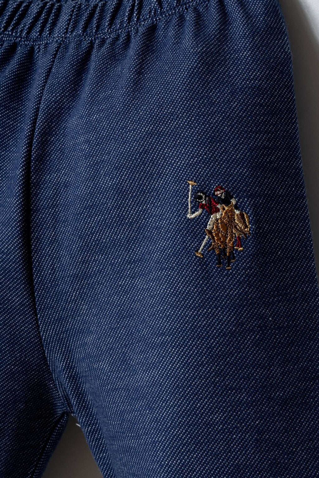 U.S. Polo Assn. Erkek Bebek Bisiklet Yaka Nakışlı Yazlık Regular Fit Beyaz Bebek Takımı USB2889-C-V1