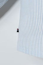 U.S. Polo Assn. Erkek Bebek Gömlek Yaka Nakışlı Yazlık Regular Fit Mavi Bebek Takımı USB2895-C-V1