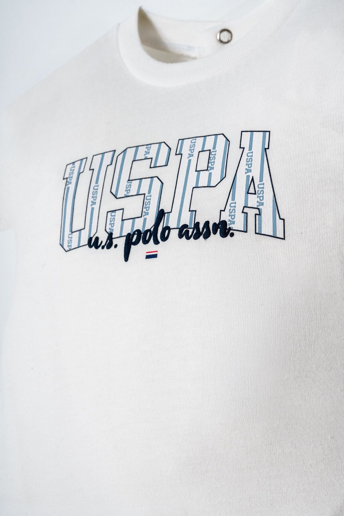 U.S. Polo Assn. Erkek Bebek Bisiklet Yaka Nakışlı Yazlık Regular Fit Beyaz Bebek Takımı USB2897-C-V2 Ürün ikincil görseli