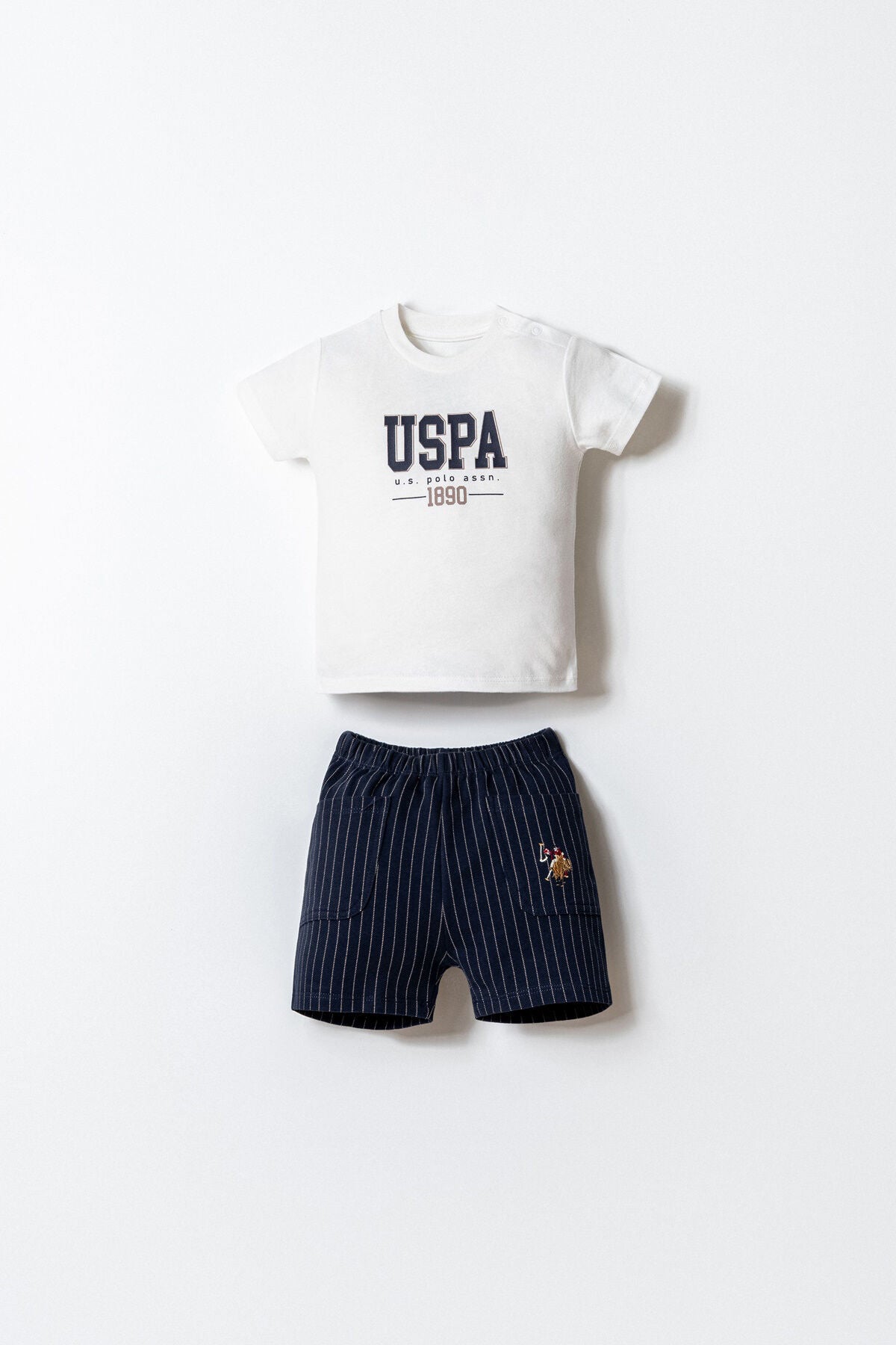 U.S. Polo Assn Erkek Bebek Beyaz 2 Li Takım Ürün ana görseli