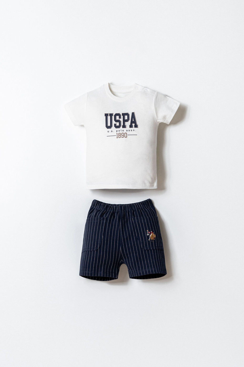 U.S. Polo Assn Erkek Bebek Beyaz 2 Li Takım