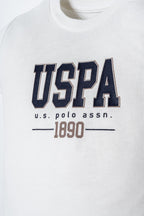 U.S. Polo Assn. Erkek Bebek Bisiklet Yaka Nakışlı Yazlık Regular Fit Beyaz Bebek Takımı USB2923-C-V1