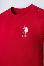 U.S. Polo Assn. Erkek Bebek Bisiklet Yaka Nakışlı Yazlık Regular Fit Beyaz 3'Lü Bebek Takımı USB2861-C-V1