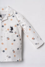 U.S. Polo Assn. Erkek Bebek Beyaz Gömlek Pijama Takımı USB3107-C-V1