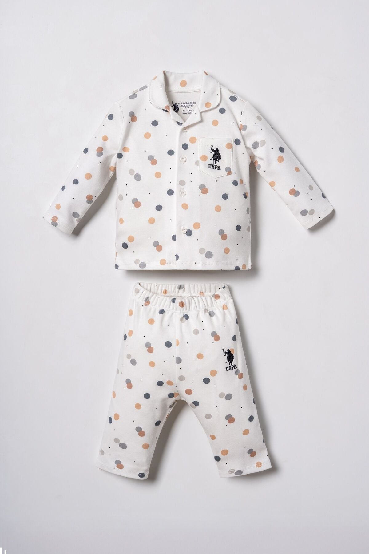 U.S. Polo Assn. Erkek Bebek Beyaz Gömlek Pijama Takımı USB3107-C-V1 Ürün ana görseli