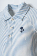 U.S. Polo Assn. Erkek Bebek Polo Yaka Nakışlı Yazlık Regular Fit Mavi Tulum USB2896-C-V1