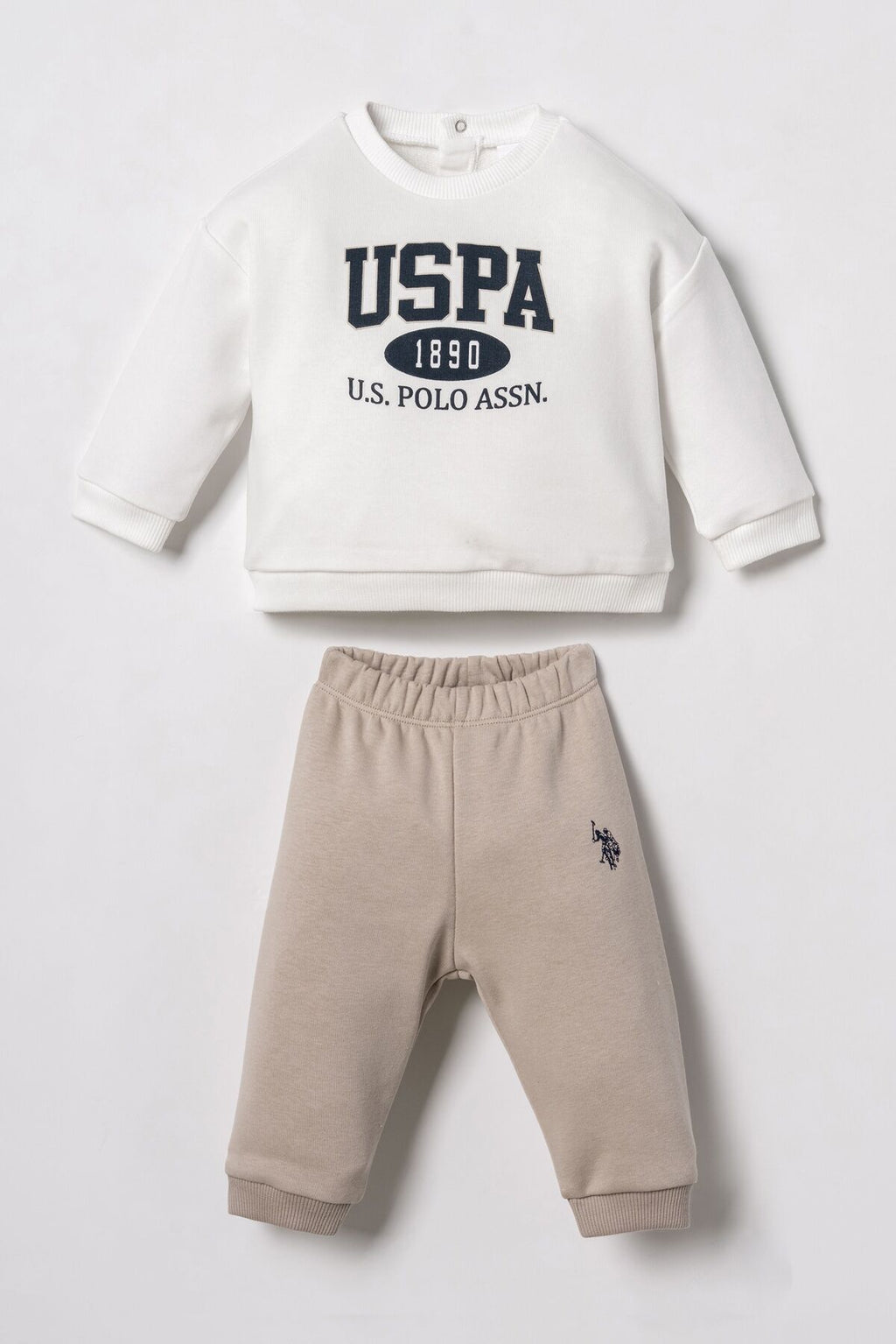 U.S. Polo Assn. Erkek Bebek Beyaz Uzun Kol Pijama Takım USB3190-C-V1