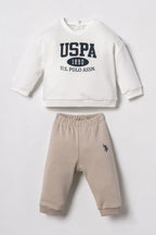 U.S. Polo Assn. Erkek Bebek Beyaz Uzun Kol Pijama Takım USB3190-C-V1