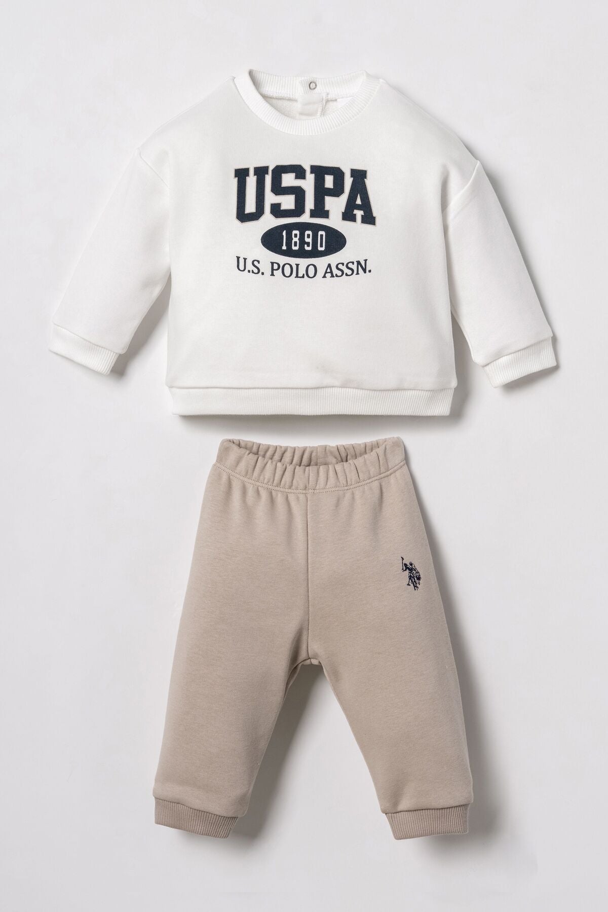 U.S. Polo Assn. Erkek Bebek Beyaz Uzun Kol Pijama Takım USB3190-C-V1 Ürün ana görseli