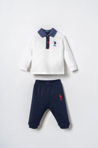 U.S. Polo Assn. Erkek Bebek Beyaz Uzun Kol Pijama Takım USB3195-C-V3