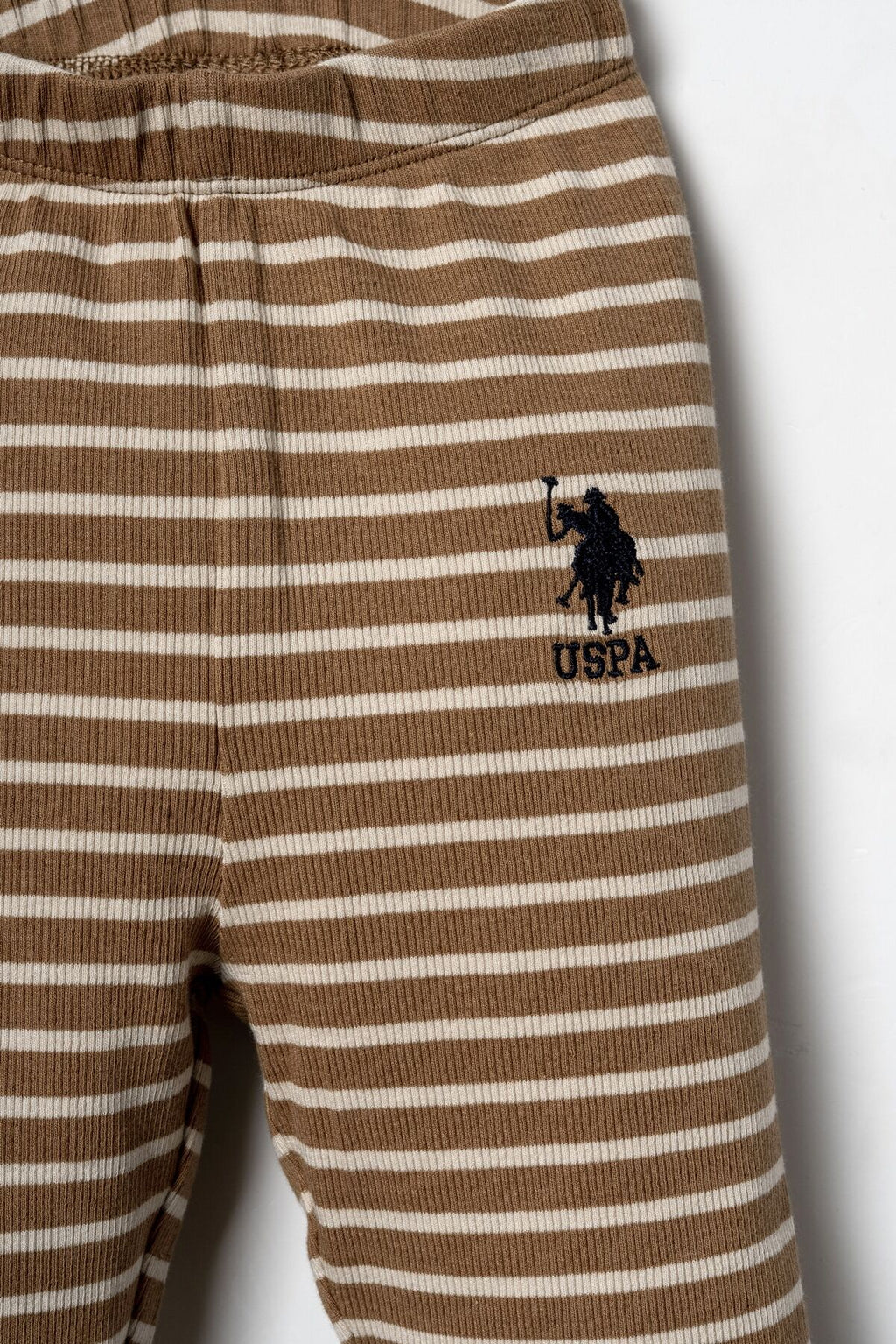 U.S. Polo Assn. Erkek Bebek Çizgili Krem-Lacivert Eşofman Alt USB3123-C-V1