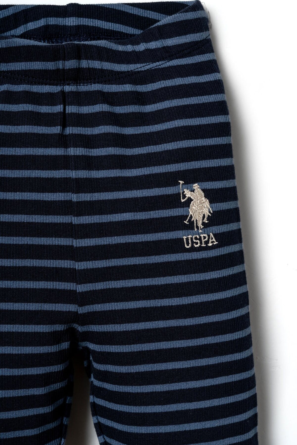 U.S. Polo Assn. Erkek Bebek Çizgili Krem-Lacivert Eşofman Alt USB3123-C-V1