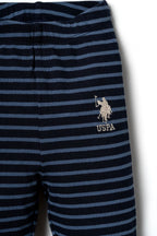 U.S. Polo Assn. Erkek Bebek Çizgili Krem-Lacivert Eşofman Alt USB3123-C-V1