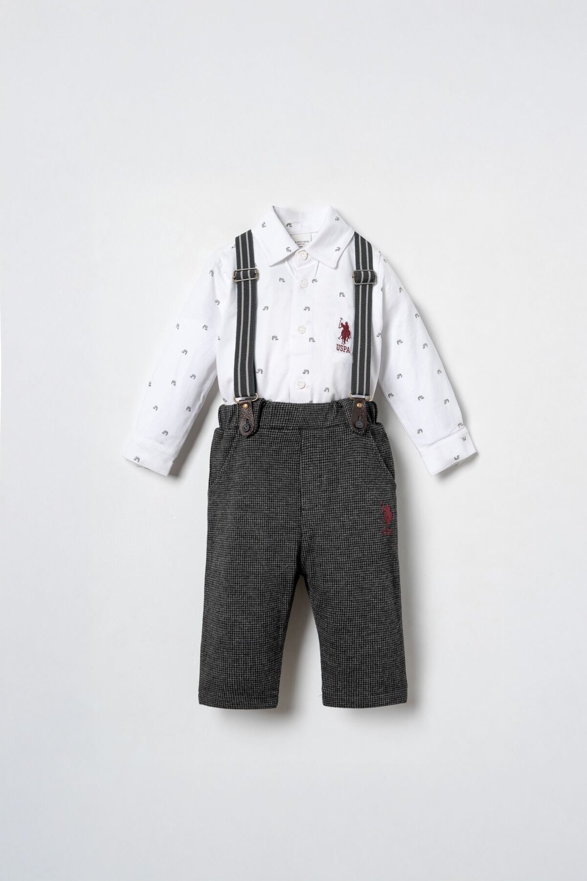 U.S. Polo Assn. Erkek Bebek Cute Fox Antrasit Uzun Kol Pijama Takım USB3149-C-V1 Ürün ana görseli