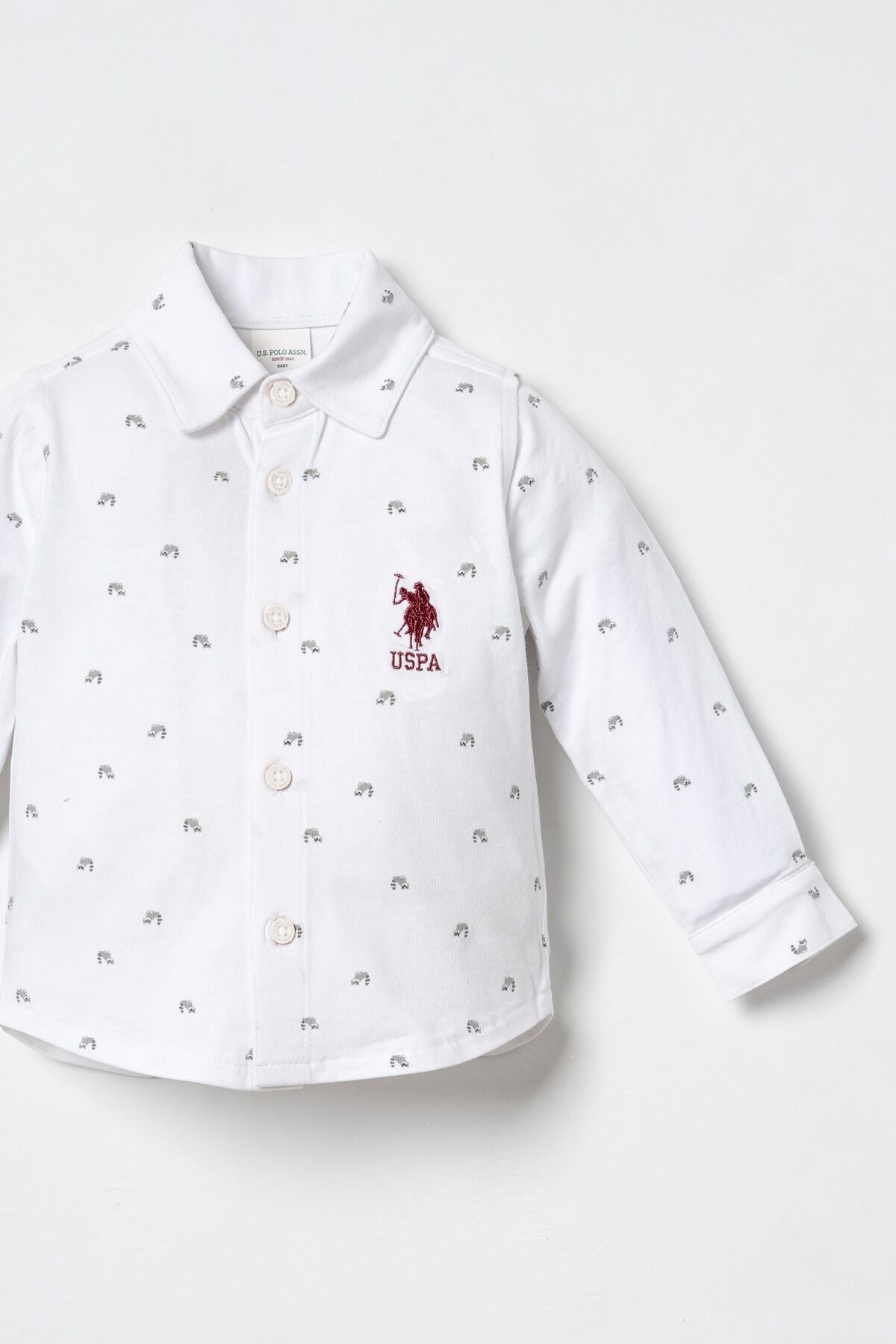 U.S. Polo Assn. Erkek Bebek Cute Fox Antrasit Uzun Kol Pijama Takım USB3149-C-V1