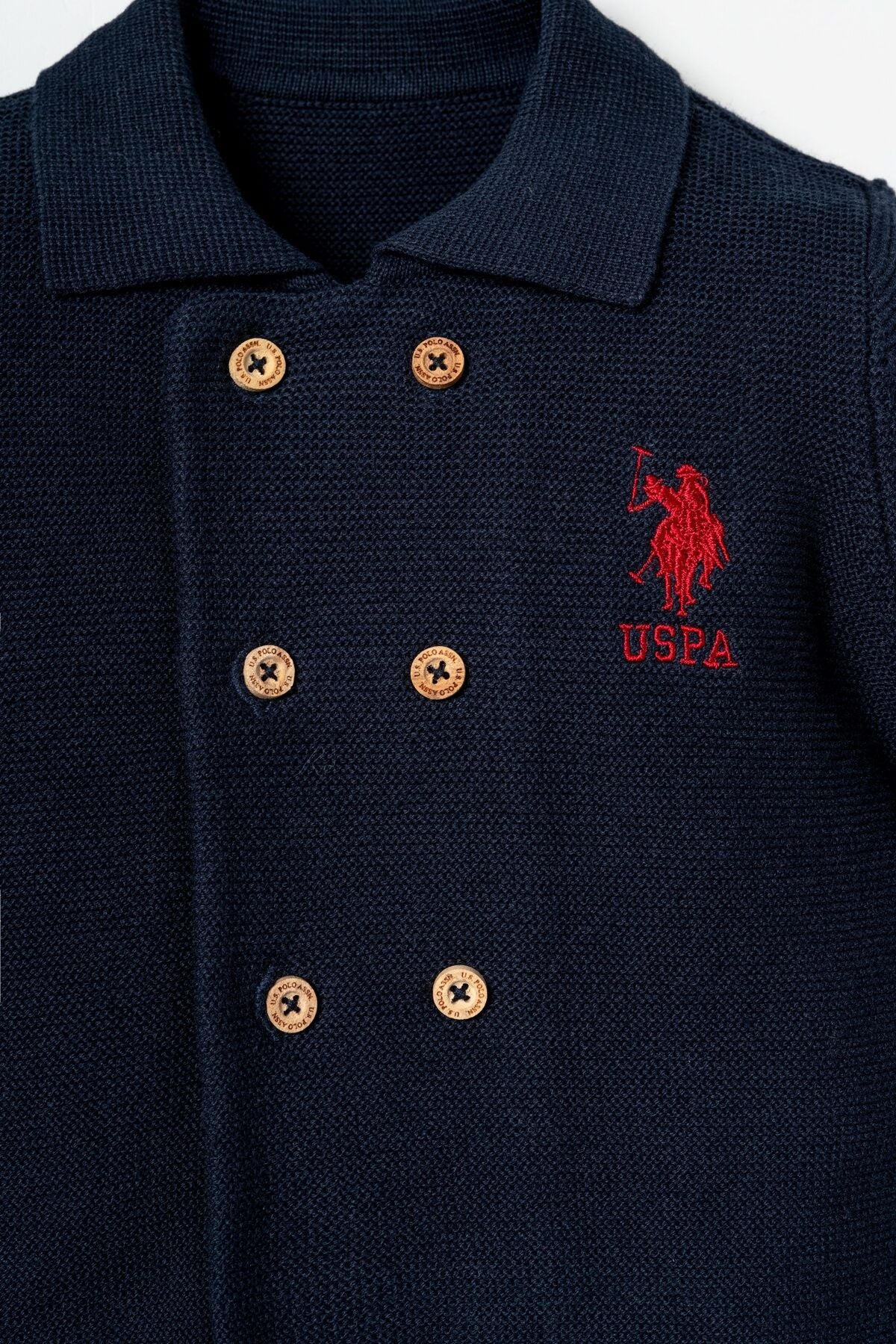 U.S. Polo Assn. Erkek Bebek Düğme Detaylı Lacivert Uzun Kol Pijama Takım USB3129-C-V1