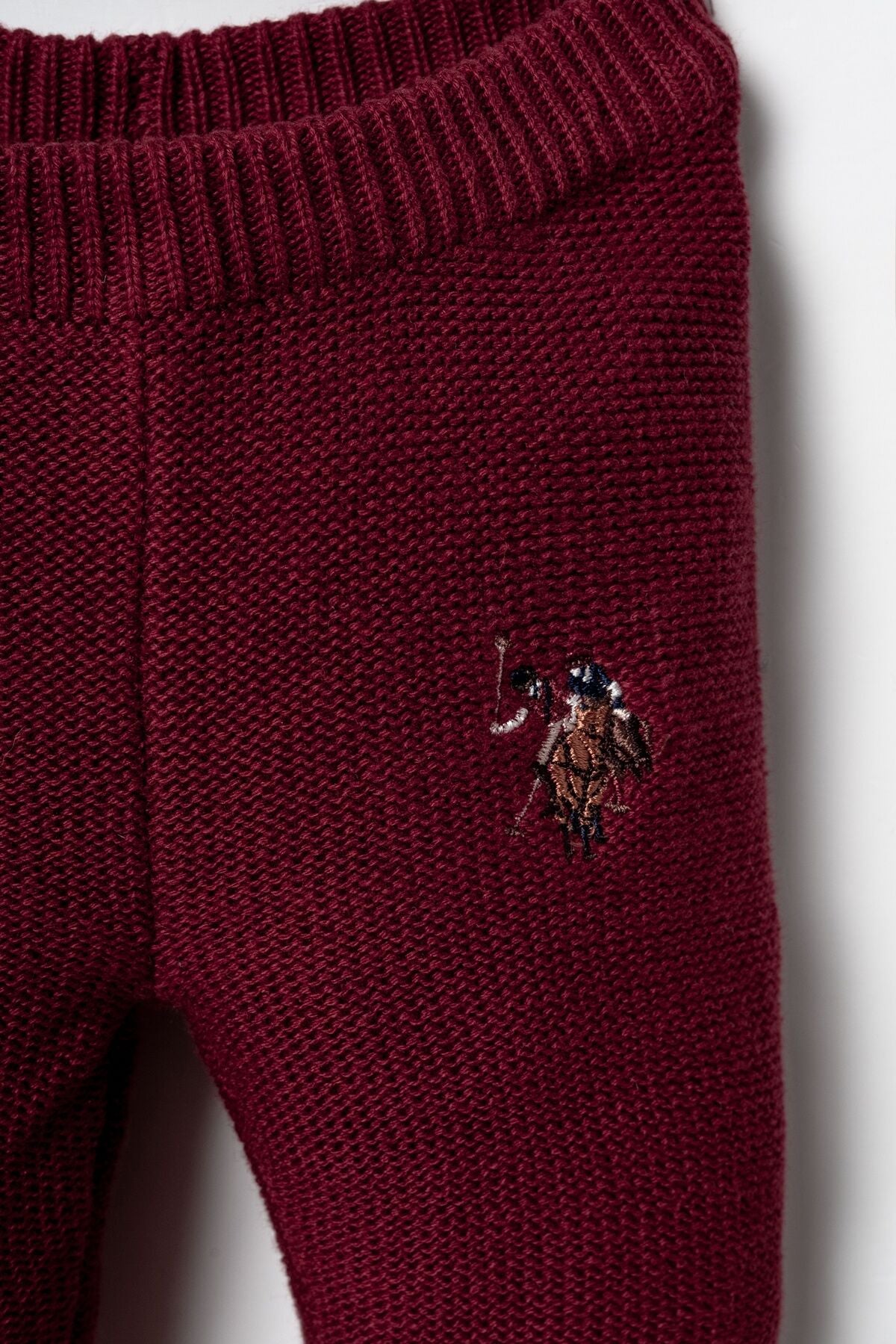 U.S. Polo Assn. Erkek Bebek Düğmeli Yaka Bordo Uzun Kol Pijama Takım USB3142-C-V1