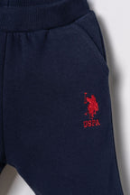 U.S. Polo Assn. Erkek Bebek Düğmeli Yaka Lacivert Uzun Kol Pijama Takım USB3169-C-V1