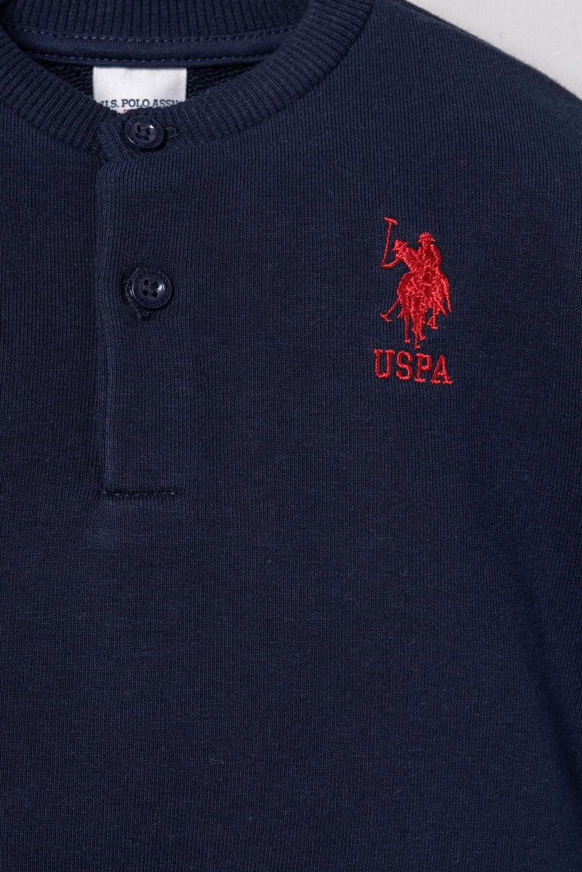 U.S. Polo Assn. Erkek Bebek Düğmeli Yaka Lacivert Uzun Kol Pijama Takım USB3169-C-V1 Ürün ikincil görseli
