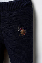 U.S. Polo Assn. Erkek Bebek Düğmeli Yaka Mavi Uzun Kol Pijama Takım USB3142-C-V2